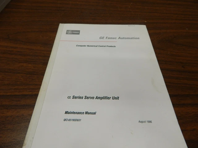 GE Fanuc a Series Servo Maintenance Manual GFZ-65195EN/01