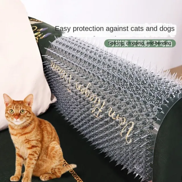 Lot de 12 tapis de dissuasion pour chat avec pics, bande anti