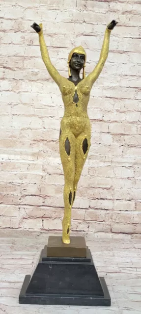 Art Deco Gilt Star Fish Dancer Extra Large 26" Tall Hot Cast Classic Artwork Art