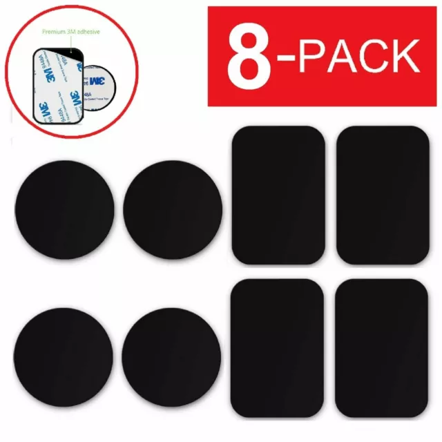 8 PACK Metal Plates Adhesive Sticker Replace For Magnetic Car Mount Phone Holder