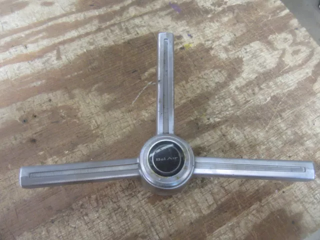 1968 Chevrolet Belair interior steering wheel horn trim center cap chrome core