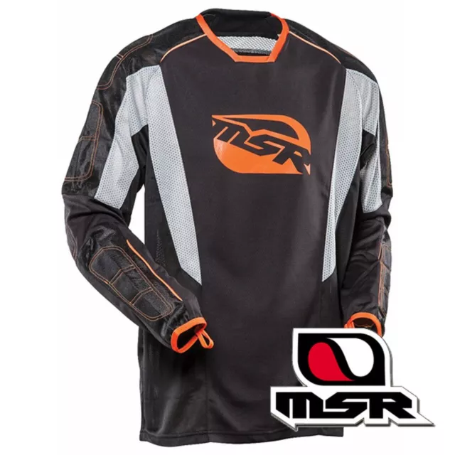 MSR MX Motocross Jersey Xplorer Summit Black/Orange Off Road Enduro MTB ATV Quad