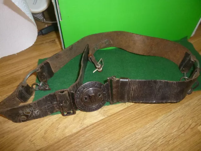 Vintage Boy Scout Leather Belt & Buckle