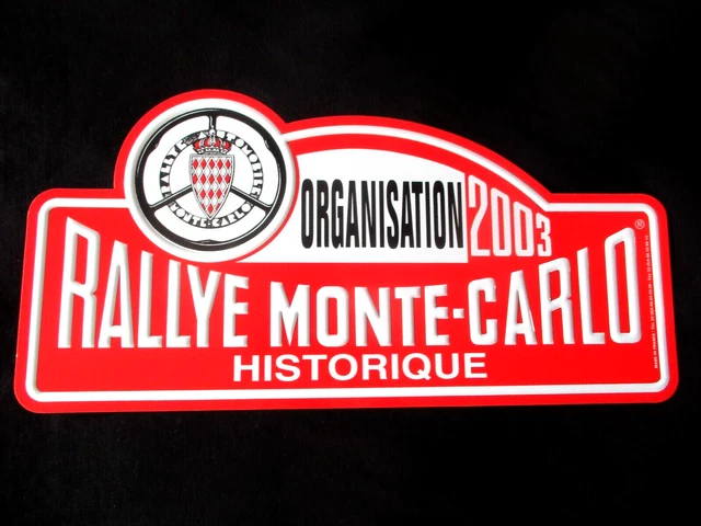 Plaque Métal Souvenir 76e Rallye Monte Carlo 2008 – 30x16 Cm – État Neuf