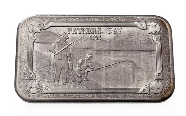 1973 Fathers Day - Mother Lode Mint 1 oz. Silver Art Bar