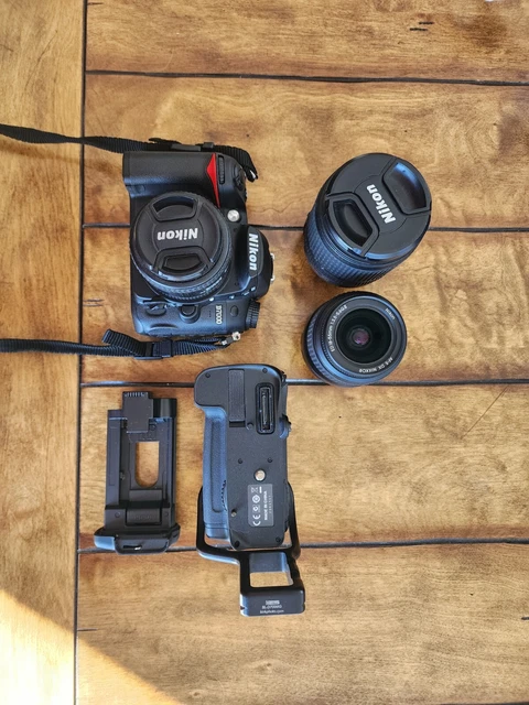Nikon D D7000 16.2MP Digital SLR Camera - Black with MB-D11 grip and lenses