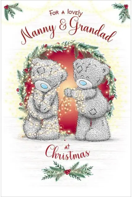 Nanny & Grandad Me To You Carte Blanche Bear Tatty Teddy Christmas Card