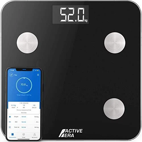 Active Era® Smart Body Bilancia - Bilancia bagno digitale Bluetooth con 15