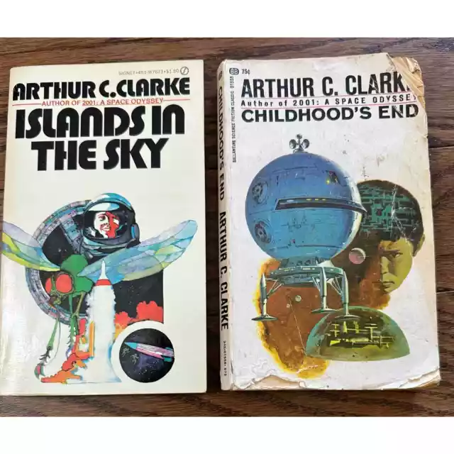 VINTAGE 2 ARTHUR C Clarke books: Islands in the Sky & Childhood's End ...
