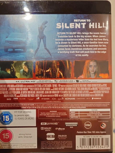 RETURN TO SILENT Hill [15] 4K UHD £16.15 - PicClick UK