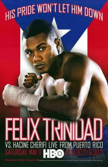 399243 Felix Trinidad vs Hacine Cherifi Boxing 17 WALL PRINT POSTER DE