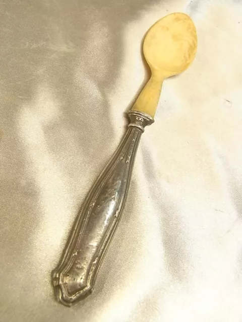 Cuillère Bouillie Bébé  Ancienne Argent  Massif Silver Spoon