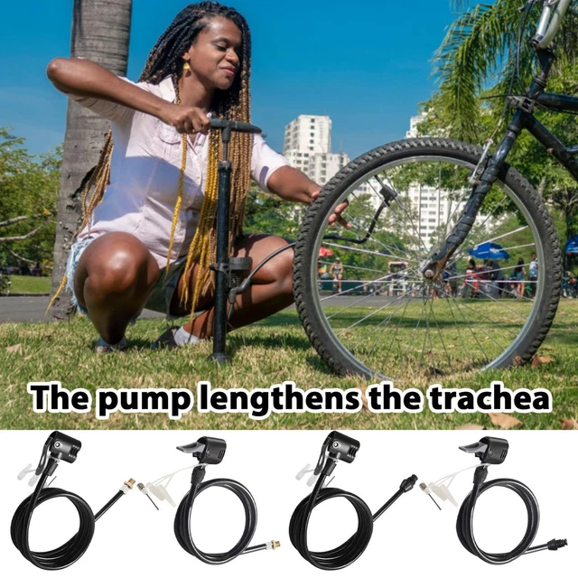 BIKE TYRE HAND Air Pump Inflator Replacement Hose Tube Rubber Bicycle