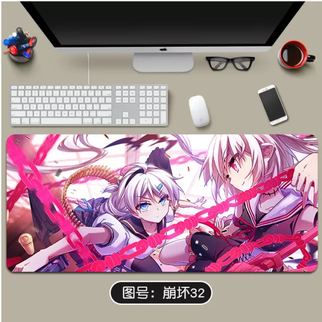 Mousepad Honkai Impact 3 Large Gaming Keyboard Pad Anime Mousepad 90x40CM #19