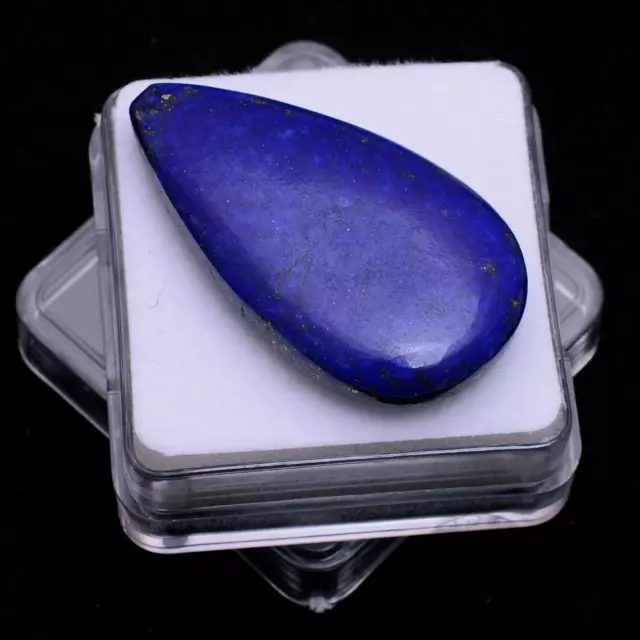 47 Cts Natural Blue Lapis Pear Smooth Briolette Cabochon~POLISHED LOOSE GEMSTONE 2