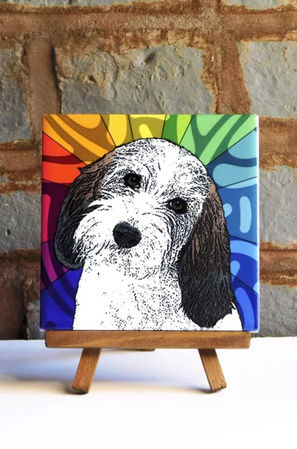 Petit Basset Griffon Vendeen Ceramic Coaster Tile
