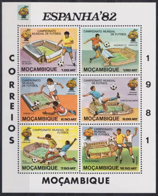 F-Ex41928 Mozambique Mnh 1982 World Soccer Championship Cup.