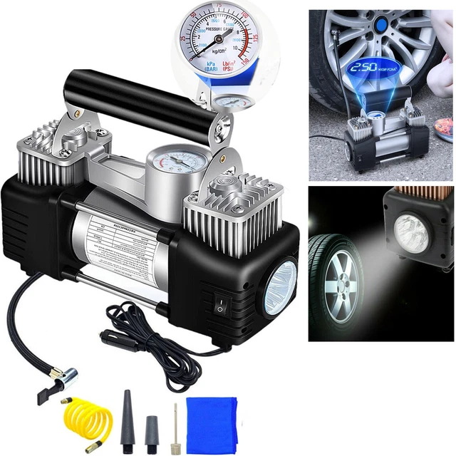 HEAVY DUTY PORTABLE Car Air Compressor Tire Inflator Electric Auto Tyre