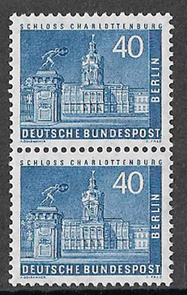 West Berlin Mi. Nr.  140 - 154 = 149 w  senkrechtes Paar  **  Jahrgang 1956 (43)