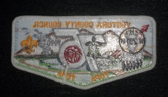 Oa Order Of The Arrow Topa Topa Lodge  291 Bsa Ventura County 1990 75Th Ann Flap 2