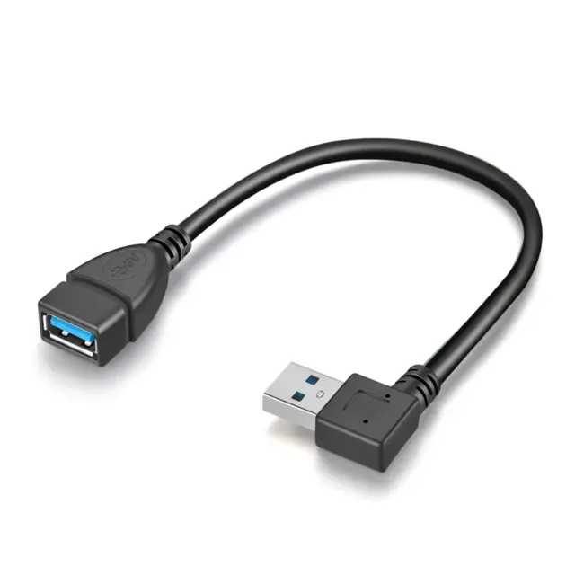 USB 3.0 Angle Male to Female Extension Cable Convertor Adapter Extender Cord Rig
