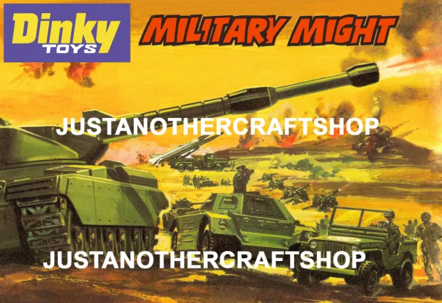 Dinky Toys Military Might Army WWII A3 Size Poster Advert Display Sign Leaflet