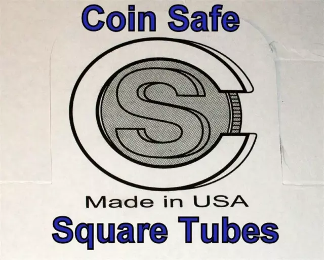10 You Pick-Assorted Sizes COIN SAFE SQUARE TUBES - Cent through Silver Eagle