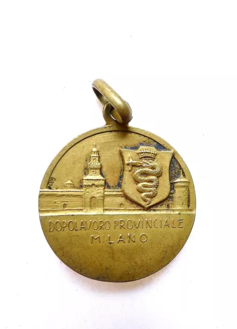 Vecchia Medaglia Regno Italia Ond Dopolavoro Provinciale Milano Valerani 1930