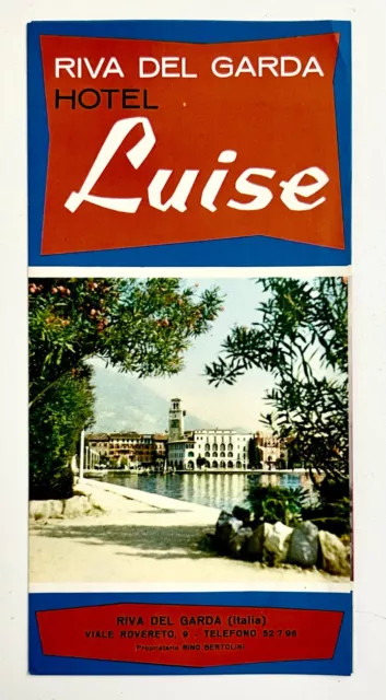 1960s Riva Del Garda Hotel Luise Viale Rovereto Italy Vintage Travel Brochure