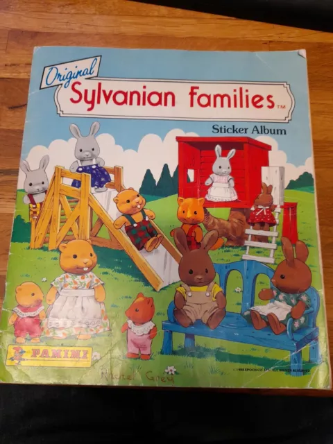 Vintage Original Sylvanian Families Panini Sticker Album 1988 Part Complete