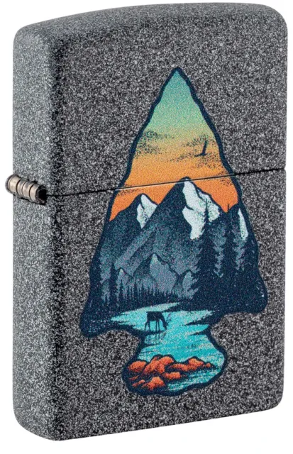 NEW RELEASE Zippo Windproof Lighter MOUNTAIN ARROWHEAD Iron Stone BNIB FREE POST