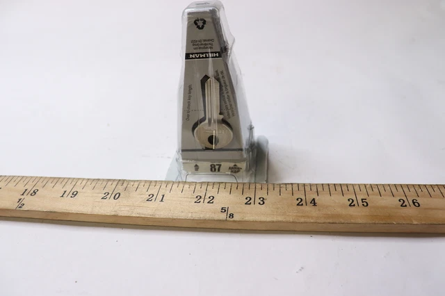 (10-Pk) Hillman Single Sided Blank Key Brass Nickel 88531