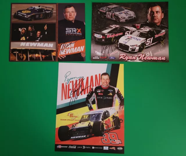 Ryan Newman Signed 2023 SRX + 2 Other Signed NASCAR Postcards