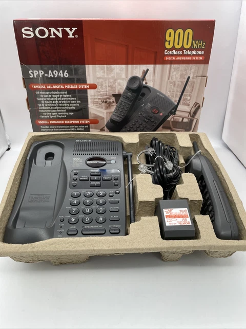 Sony SPP-A946 900 MHz Cordless Telephone with Digital Answering System TESTED
