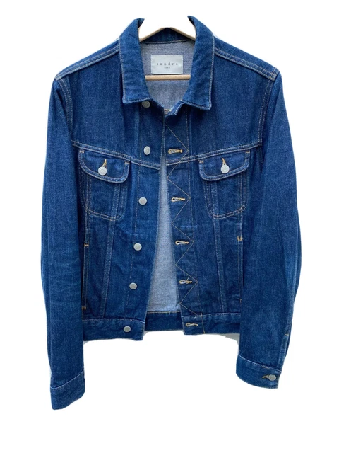 Sandro eriko denim jacket cheap
