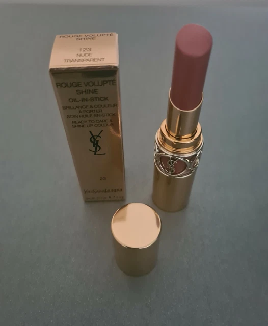 Yves Saint Laurent Rouge Volupte Shine Oil-In-Stick Lipstick 123  Nudetransparent £25.00 - Picclick Uk