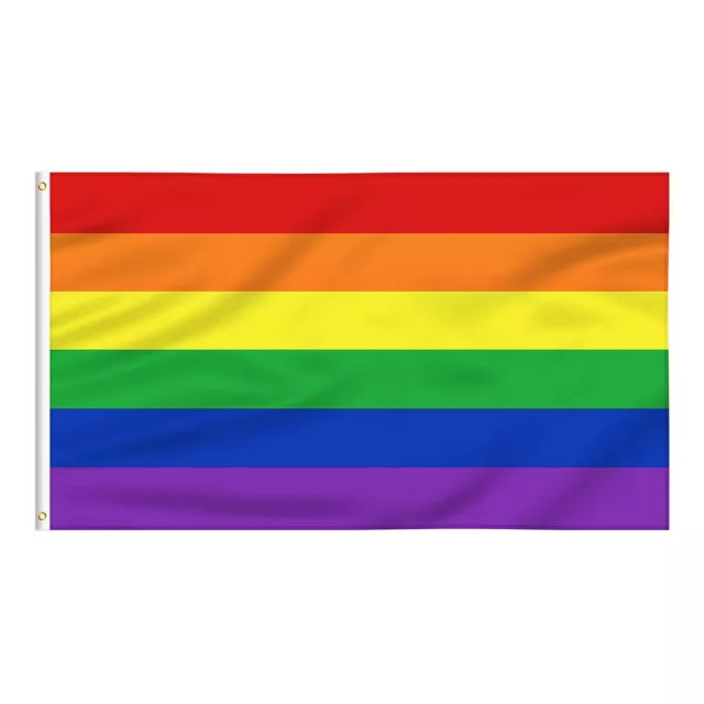 Große LGBT Regenbogen Gay Pride Flagge Festival Vielfalt Event Flagge Outdoor 5 x 3 Fuß 2