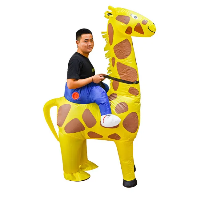 Costume giraffa gonfiabile per Halloween attività zoo costume festa