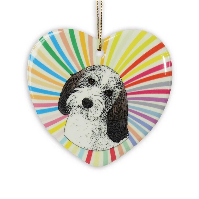 Petit Basset Griffon Vendeen Heart Ornament - Ceramic