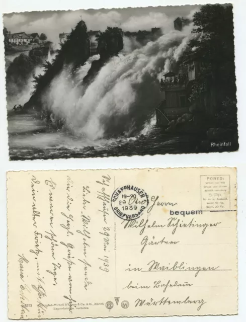 08109 - Rheinfall - Schaffhausen - Echtfoto - AK, gelaufen 29.5.1939