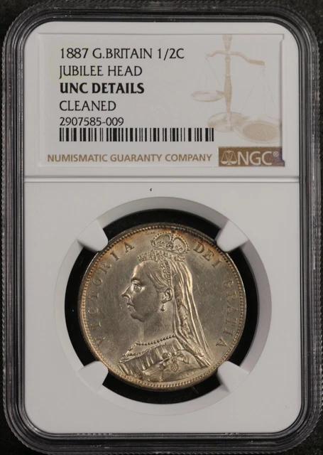 1887 Great Britain 1/2C - Half Crown - Jubilee Head - NGC Unc Details