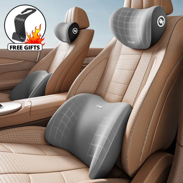 Car Neck Headrest Pillow Rest Head Support Cushion Car Memory Breathable Travel