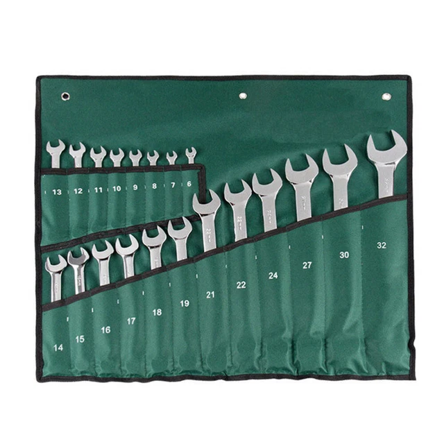 20 pz/set 6-32 mm chiave combinata aperta superficie specchio chiave dicefala S