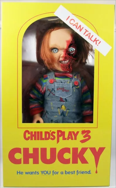 Chucky Jeu d'enfant 3 - Poupée parlante Designer Series Pizza Face 38 cm -  Figurine-Discount