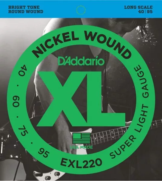 Bass Guitar Strings D'Addario EXL220 Long Scale 40-95