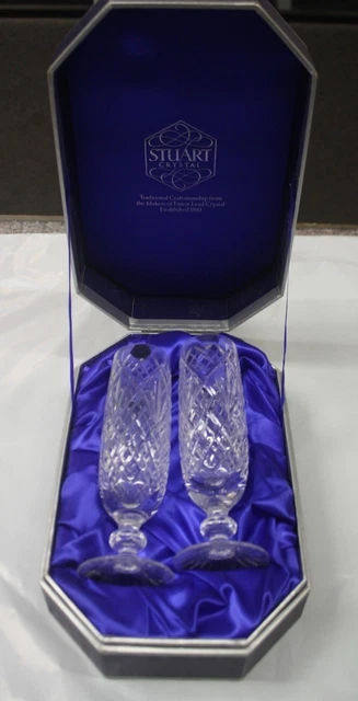 STUART CRYSTAL  7" tall 30% FULL Lead Crystal HAND MADE  IN GREAT BRITAIN