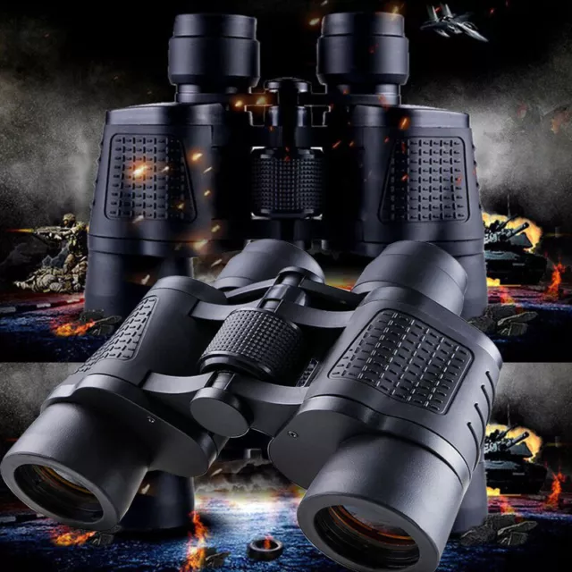 10000M 80X80 HD Military Zoom Binoculars Day/Night Army Optics Hunting Camping