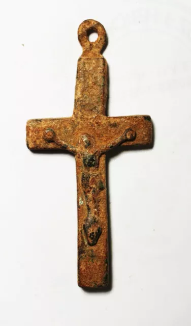 ZURQIEH -As17984-  ANCIENT HOLY LAND. BRONZE CROSS. CRUSADERS ERA. 12TH CENT. A.