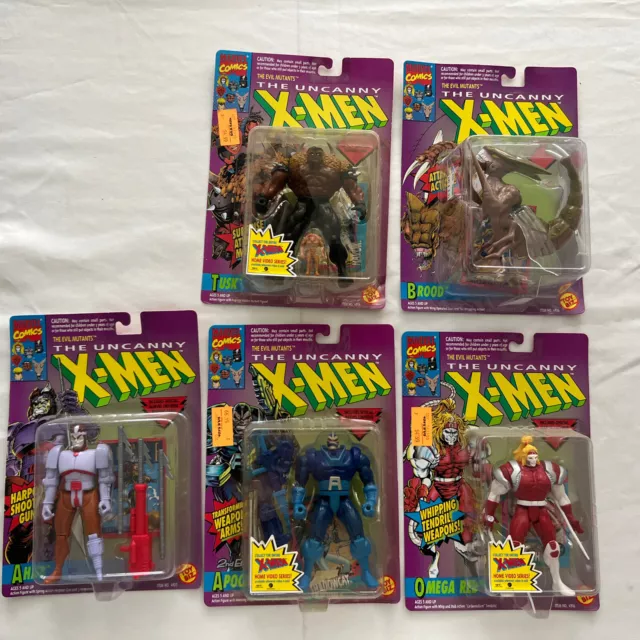 Lot of 5:Marvel The Uncanny X-Men Evil Mutants Action Figures Toy Biz 1993