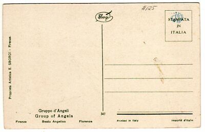 postcard,Group of Angels,Beato Angelico, published by E. Sborgi, Florence,Italy 2